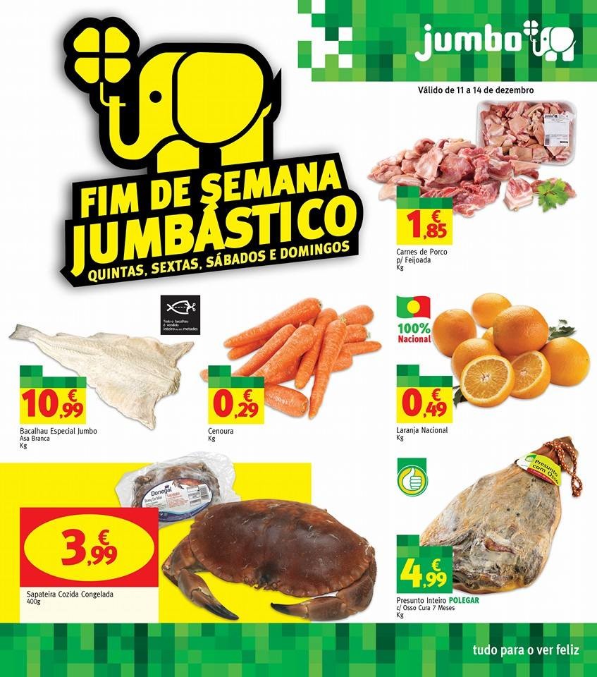 Novo folheto Jumbo Fim de Semana Jumbástico