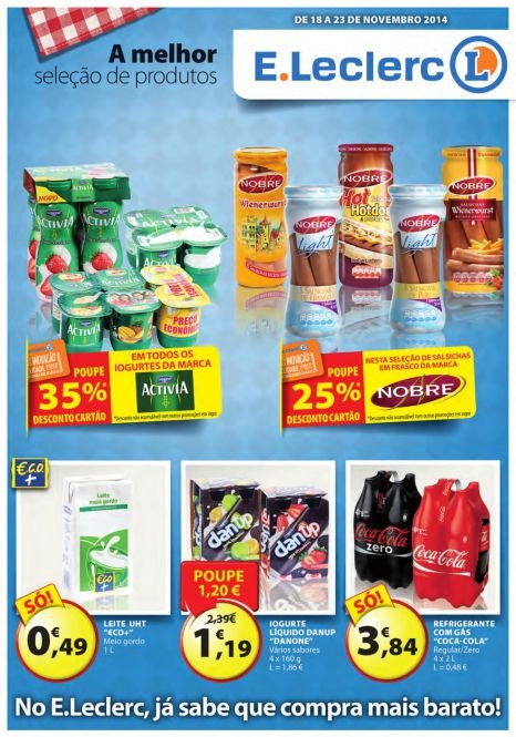 Antevisão promoções folheto E.Leclerc 18a23nov