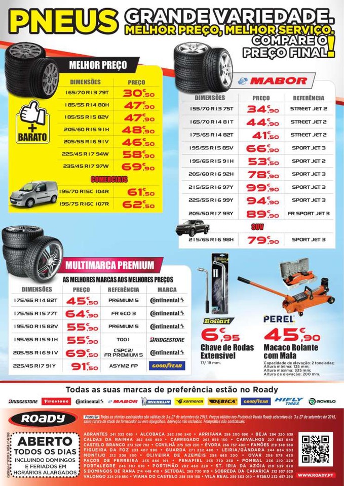 Novo folheto Roady 