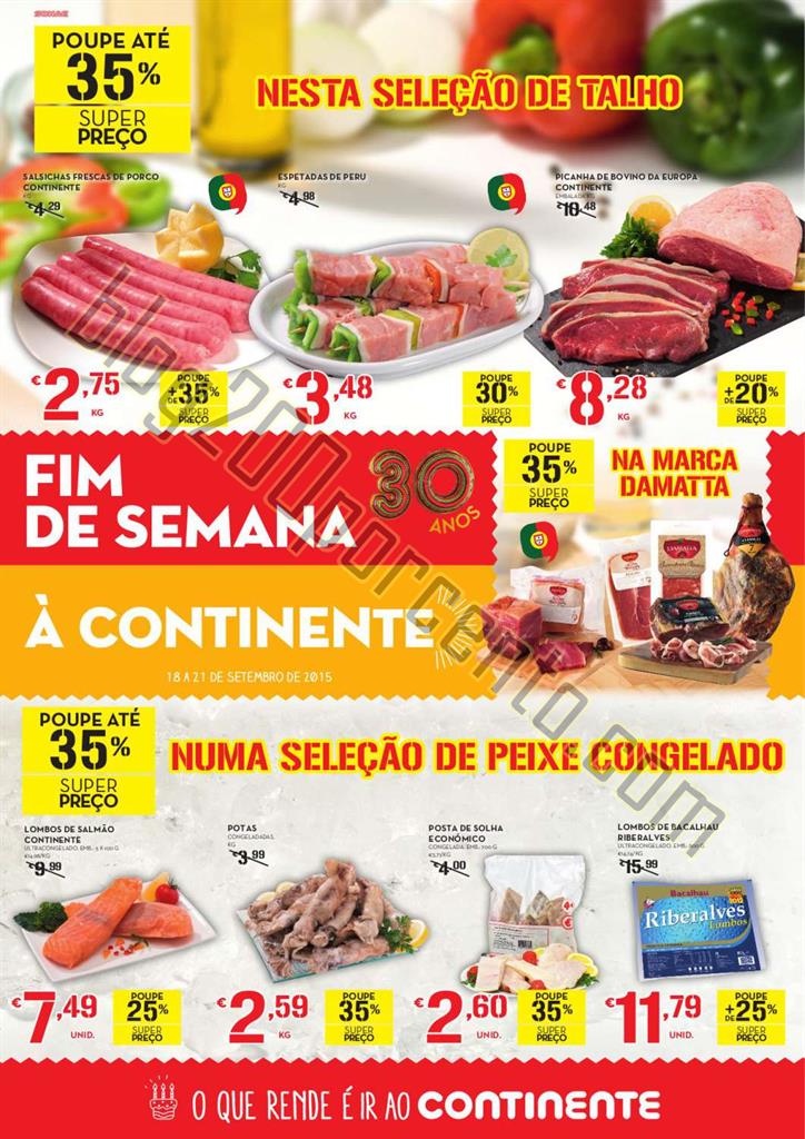 Antevisão folheto Continente especial fim de semana