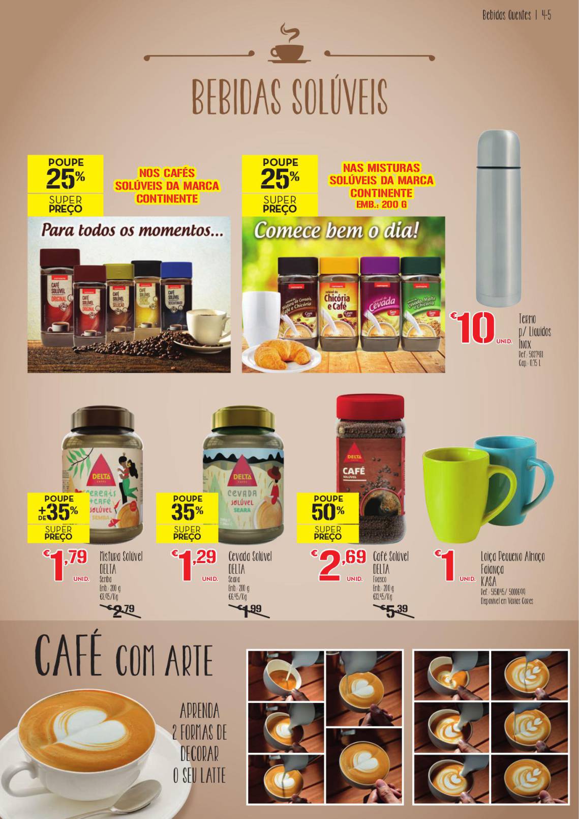 Antevisão folheto Continente especial bebidas quentes